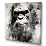 Designart "Minimalism Monochrome Gorilla Portrait" Bigfoot Wall Art