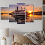 Designart "Mississippi River Boat" Mississippi Wall Art Prints Set