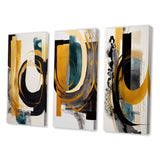 Designart "Modern Green Art Deco III" Modern Wall Art Set Of 3 - Transitional Printed Art Set For Bedroom