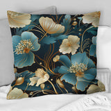 Designart "Modern Inspirations Floral Pattern I" Floral Printed Throw Pillow