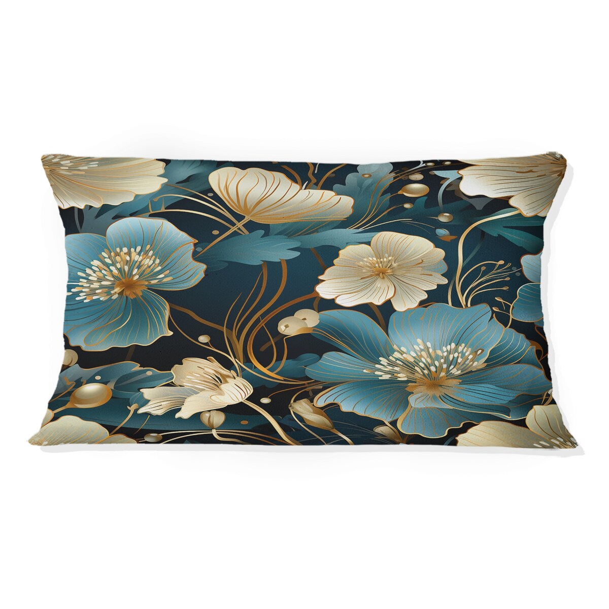 Designart "Modern Inspirations Floral Pattern I" Floral Printed Throw Pillow