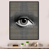 Designart "Monochrome Eye IV" Modern Geometric Framed Canvas Wall Art Print