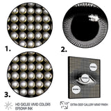Designart "Monochrome Eye IV" Modern Geometric Framed Canvas Wall Art Print
