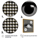 Designart "Monochrome Eye IV" Modern Geometric Framed Canvas Wall Art Print