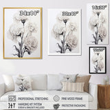 Designart "Monochrome Minimalism Carnations " Carnations Wall Art