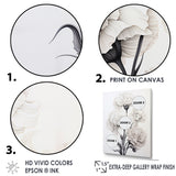 Designart "Monochrome Minimalism Carnations " Carnations Wall Art