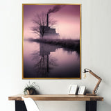 Designart "Moody Serenity Factory " Factories Framed Wall Art Living Room