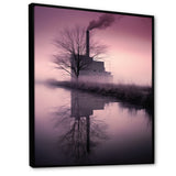 Designart "Moody Serenity Factory " Factories Framed Wall Art Living Room