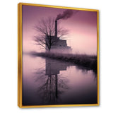 Designart "Moody Serenity Factory " Factories Framed Wall Art Living Room