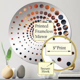 Designart "Morning Dew Pearls Tender Sunshine Reflections I" - Traditional Flowers Spiral Circle Wall Mirror