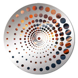 Designart "Morning Dew Pearls Tender Sunshine Reflections I" - Traditional Flowers Spiral Circle Wall Mirror