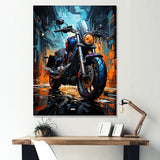 Designart "Motorcycle Electric Blue Ride " Motorcycle Wall Art