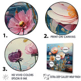 Designart "Multicolor Flowers Field Liquid Art " Flower Field Wall Art