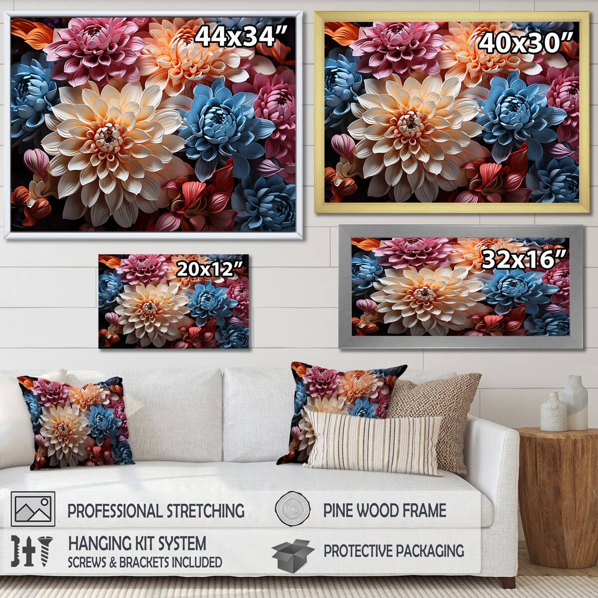 Designart "Mums Burst With Bold And Vibrant Colors" Mums Wall Art