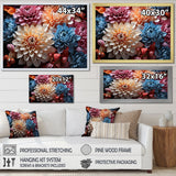 Designart "Mums Burst With Bold And Vibrant Colors" Mums Wall Art