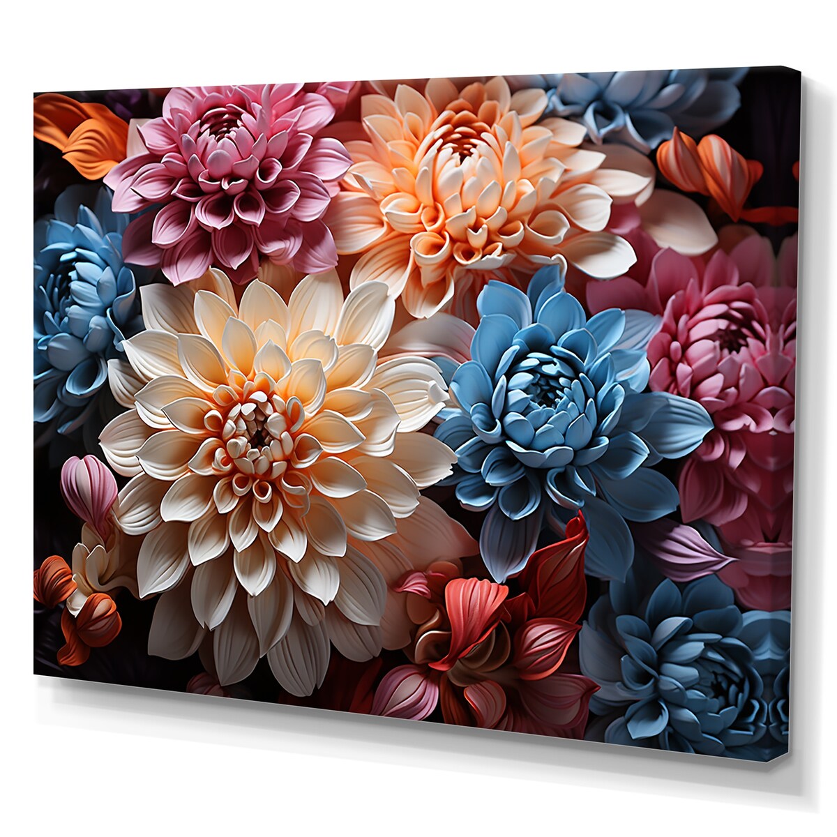 Designart "Mums Burst With Bold And Vibrant Colors" Mums Wall Art