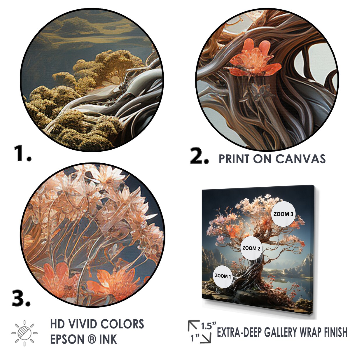 Designart "Mums Surreal Serenity Pastel Tones" Mums Wall Art