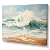 Designart "Muted Color Wave Horizon" Coastal Ocean Wall Art