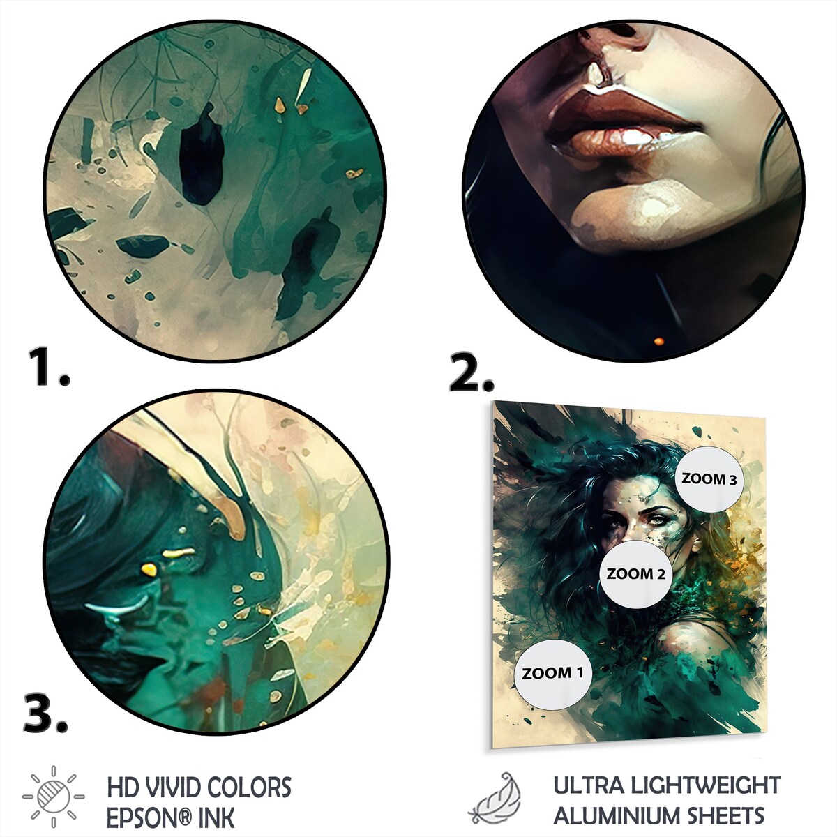 Designart "Mysterious Beauty Watercolor IV" Woman Sensual Metal Wall Art