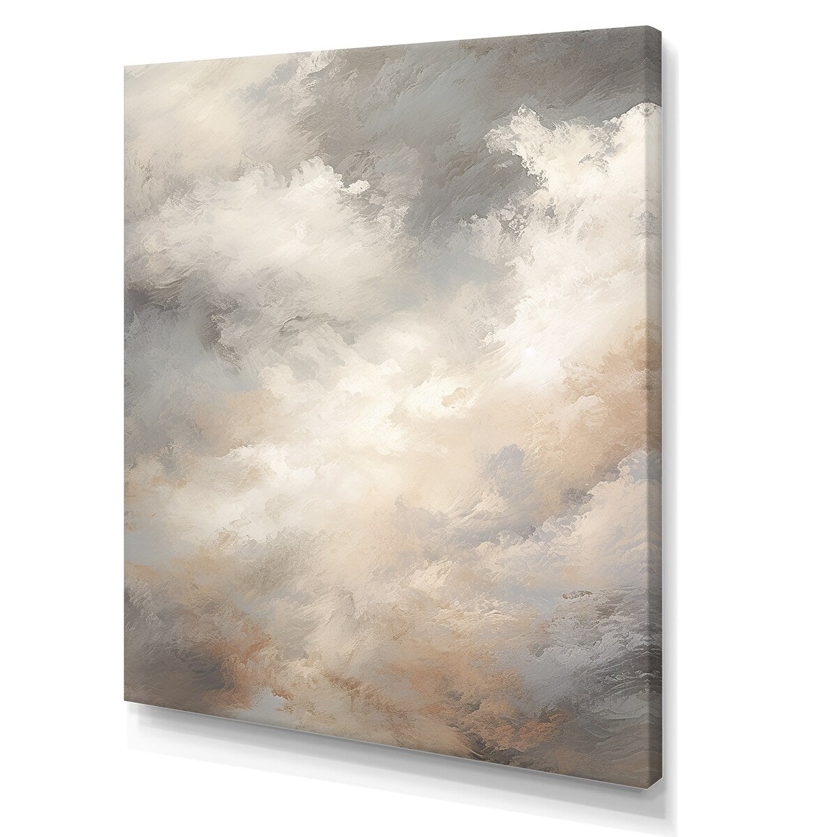 Designart "Mystic Grey Clouds Horizon" Clouds Wall Art