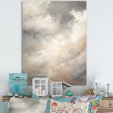 Designart "Mystic Grey Clouds Horizon" Clouds Wall Art