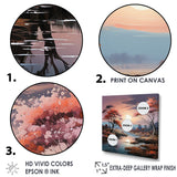 Designart "Mystical Lakes Charm Vivid Liquid Art " River Wall Art Canvas
