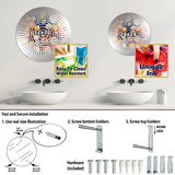 Designart "Mystical Marbles I" - Modern Abstract Shapes Sun Circles Wall Mirror
