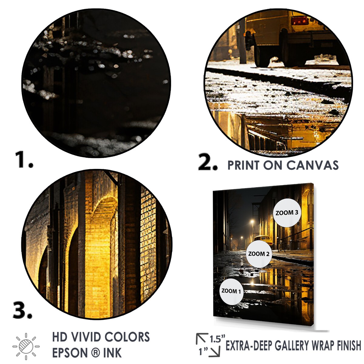 Designart "Nightly Silent Workshops Alley" Factories Wall Art