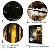 Designart "Nightly Silent Workshops Alley" Factories Wall Art