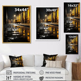 Designart "Nightly Silent Workshops Alley" Factories Wall Art