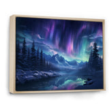 Designart "Northern Lights I" Aurora Borealis Framed Wall Decor