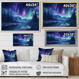 Designart "Northern Lights I" Aurora Borealis Framed Wall Decor