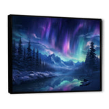 Designart "Northern Lights I" Aurora Borealis Framed Wall Decor