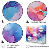 Designart "Orange And Teal Essence Ink II" Dairy Wall Art