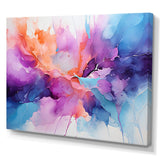 Designart "Orange And Teal Essence Ink II" Dairy Wall Art