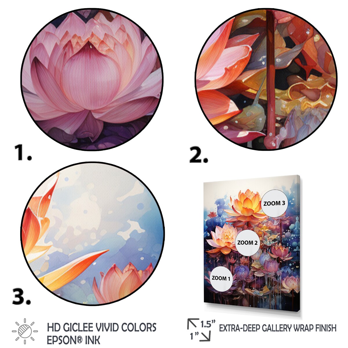 Designart "Orange Pink Buddhist Art Lotus Mandala" Buddhism Canvas Print