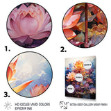 Designart "Orange Pink Buddhist Art Lotus Mandala" Buddhism Canvas Print