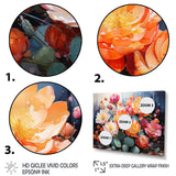 Designart "Peach Green Cactus Representation Multicolored Acrylic I" Floral Art Living Room Set
