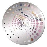 Designart "Pink And Gold Mysterious Marble V" - Modern Abstract Marble Spiral Circle Wall Mirror