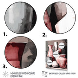 Designart "Pink And White Earthen Elegant Vase" Boho Pottery Wall Decor