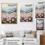 Designart "Pink Chrysanthemums On Hill" Flowers Wall Art