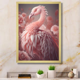 Designart "Pink Flamino Photography Iv" Animals Flamingo Framed Wall Decor