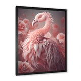 Designart "Pink Flamino Photography Iv" Animals Flamingo Framed Wall Decor