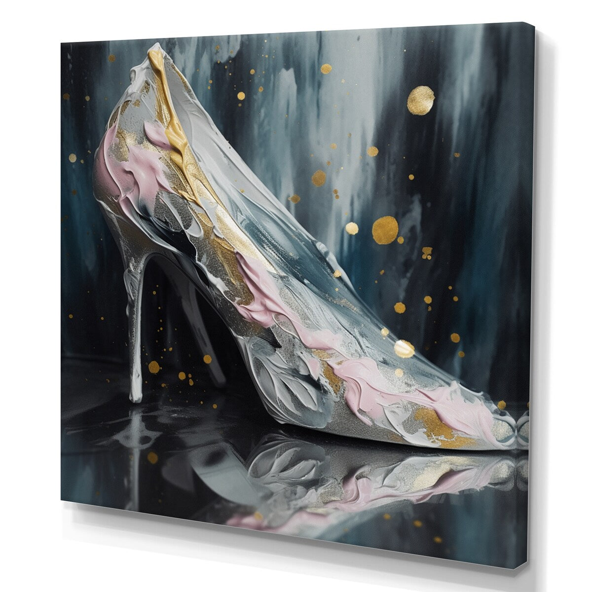 Designart "Pink High Heel Enchantment I" Fashion Canvas Print