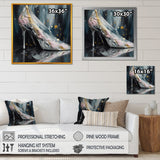 Designart "Pink High Heel Enchantment I" Fashion Canvas Print