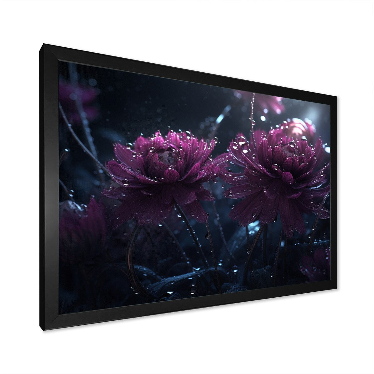 Designart "Pink Lotus Divine Resilience V" Floral Lotus Framed Wall Art For Living Room