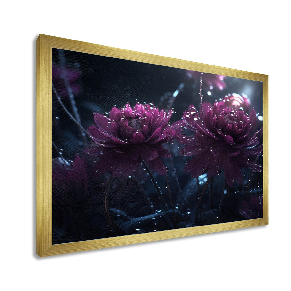 Designart "Pink Lotus Divine Resilience V" Floral Lotus Framed Wall Art For Living Room