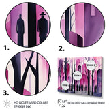 Designart "Pink Melodic Spirit City" African American Art Extra Large Canvas Set Of 4 - Oversized Global Wall Art Decor