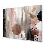 Designart "Pink Rosegold Captivating Circle I" Modern Shapes Transitional Metal Wall Art