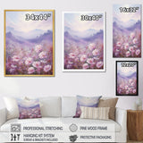Designart "Pink Roses Field In Mountain II" Roses Wall Art